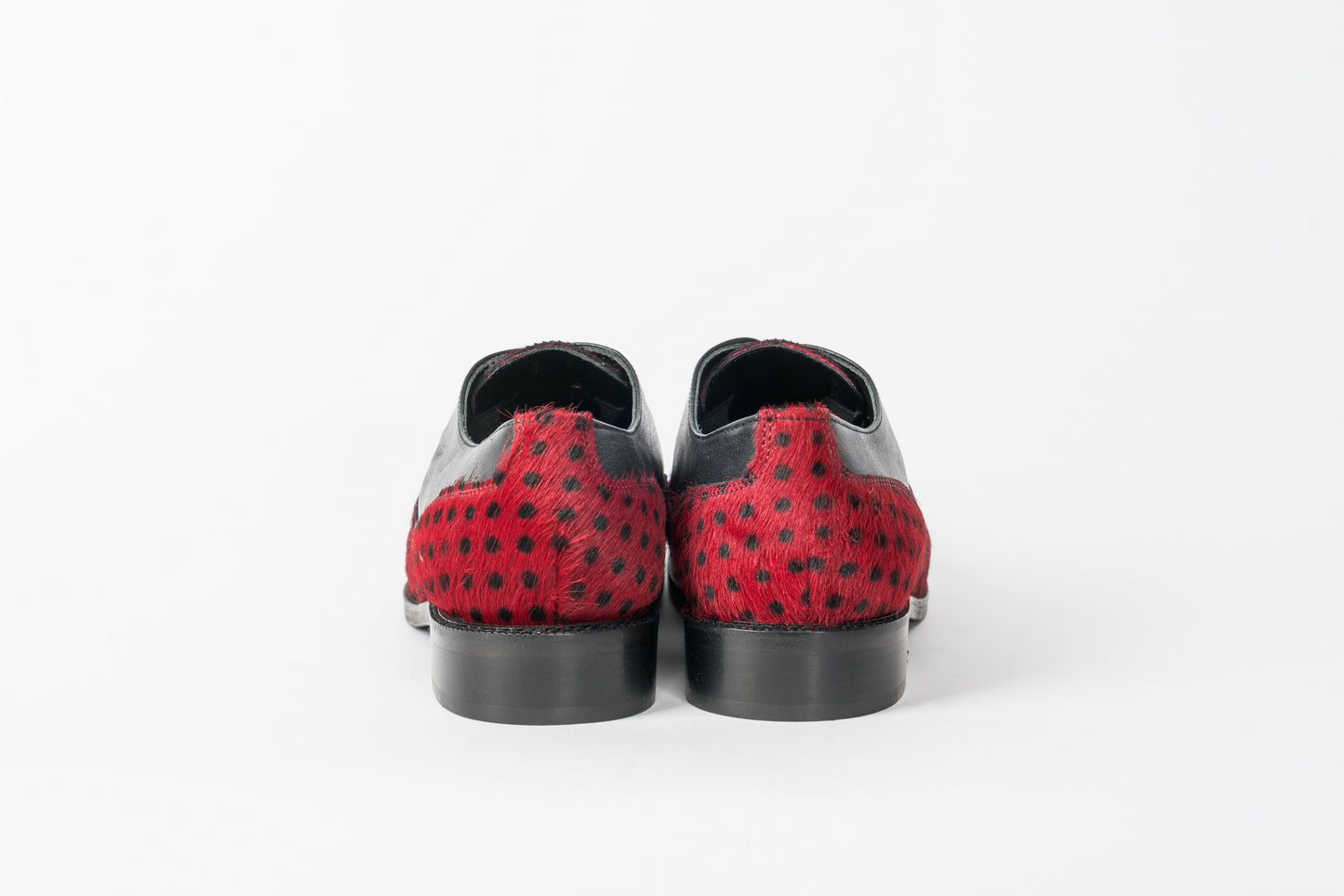 Red Polka Dots - Italian Handmade Leather Oxford Shoes