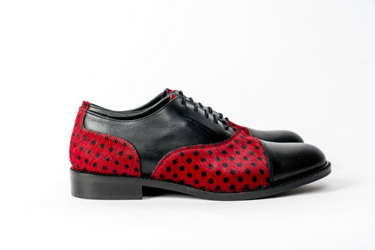 OXFORD LEATHER SHOES women/Italian Handmade Oxford shoes/Flat shoes Italian Genuine Leather/pony leather/Made In Italy/Black shoes,Red shoes