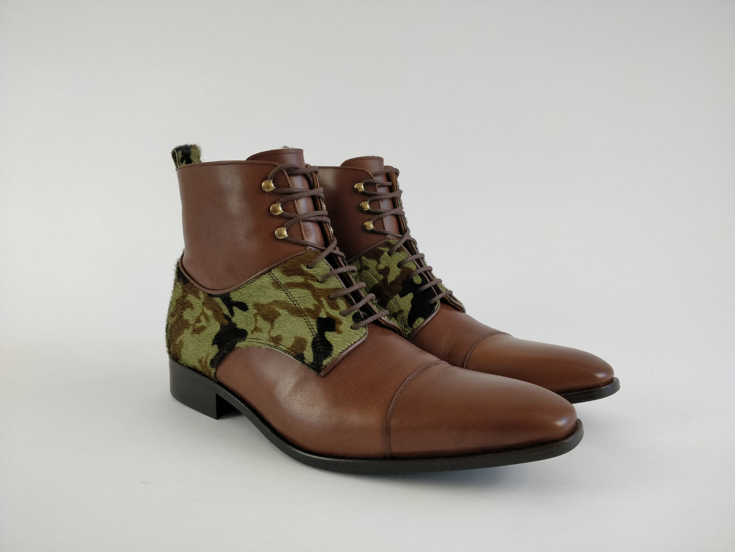 MEN HANDMADE Classic BOOTS Genuine Leather,Men's Dress Boots,Ankle Boots,Brown Boots,Camouflage Boots,Crafted in Spain,Design in Uk