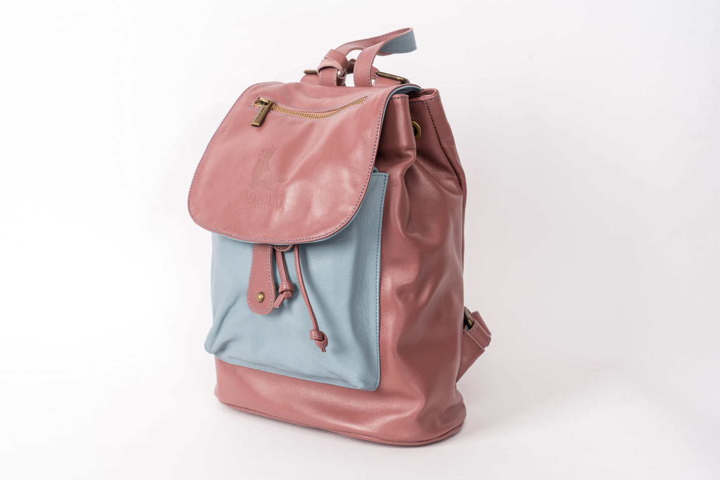 HARMONY BACKPACK CLAYBLUE, High Quality Italian Handmade Leather Backpack