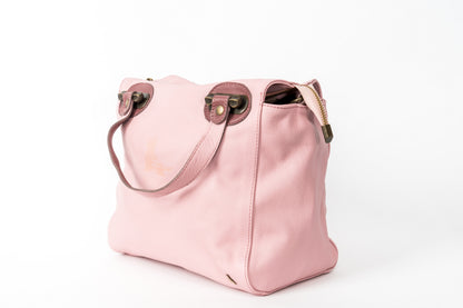 Multi compartment Leather handbag Women/Multi colour soft leather satchel bag/Genuine leather soft pink,soft blue handmade Italy/Mulyipocket