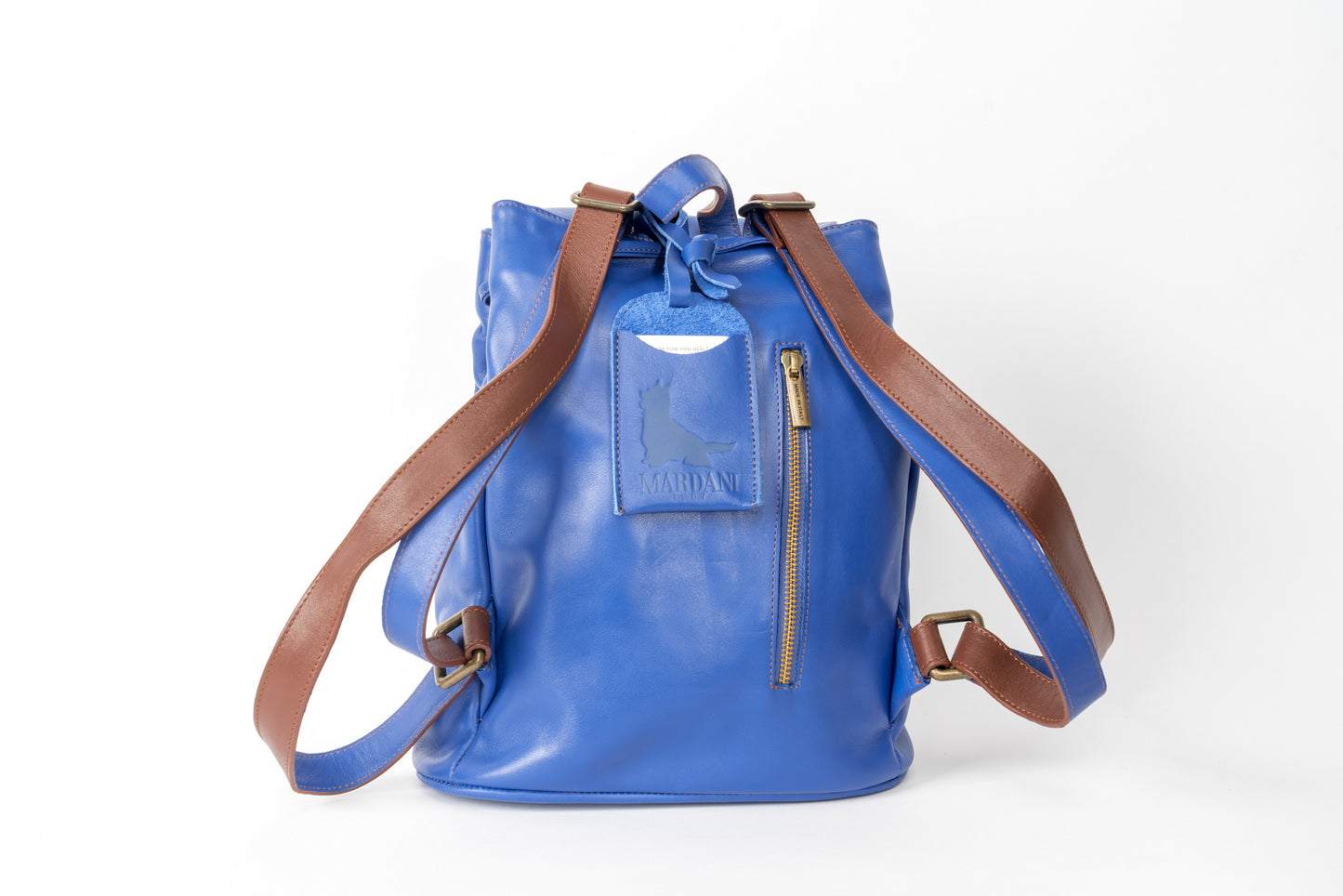 HARMONY BACKPACK CLAYBLUE, High Quality Italian Handmade Leather Backpack