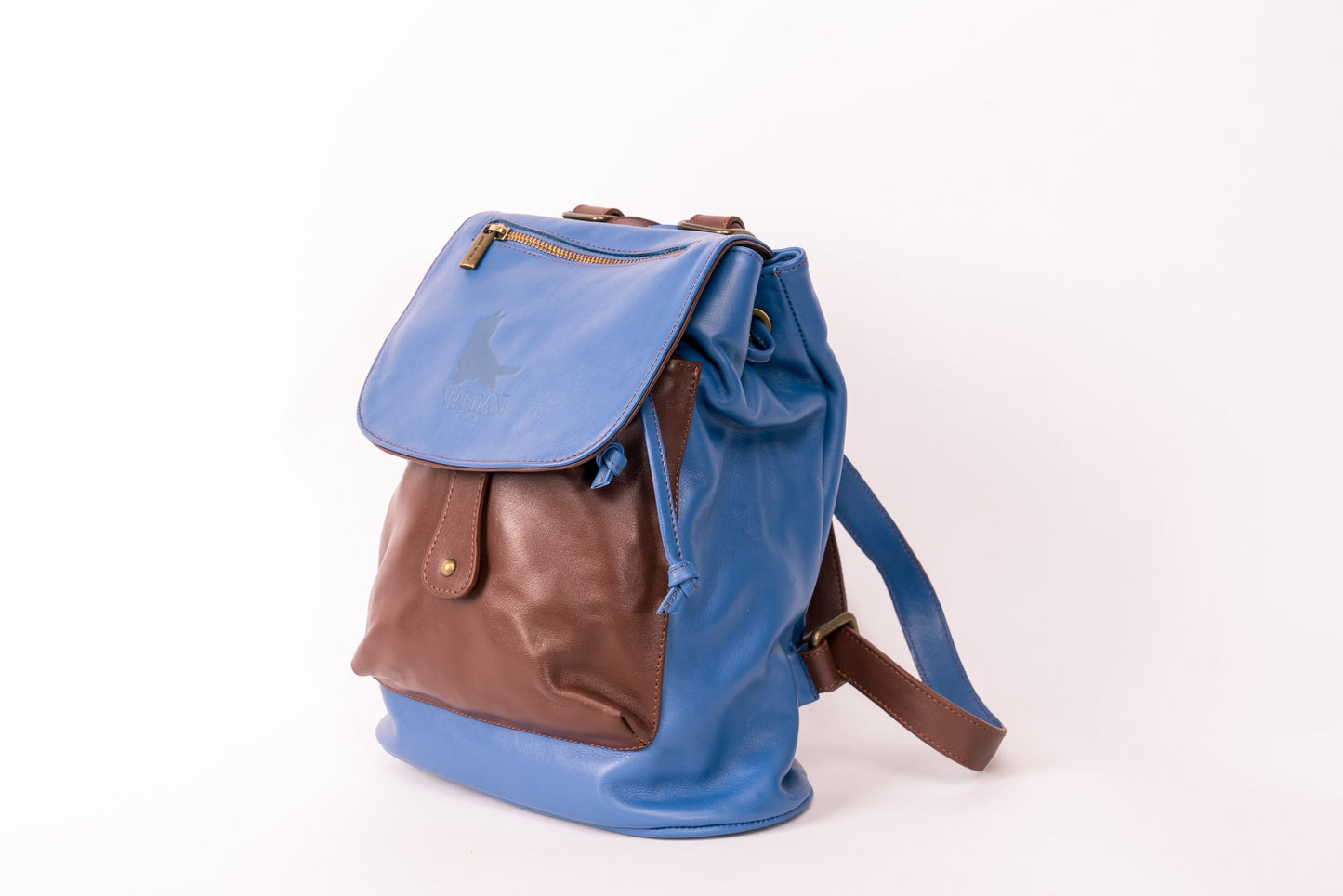 HARMONY BACKPACK CLAYBLUE, High Quality Italian Handmade Leather Backpack