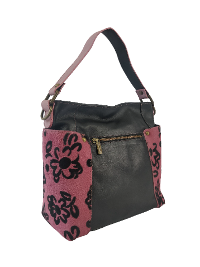 HOBO MULTI-COMPARTMENT bag/Italian handmade handbag Women/Multi colour soft leather Shoulder bag